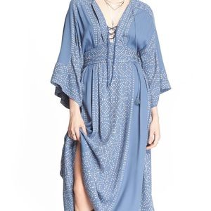 Free People Blue Modern Kimono Dress size XS